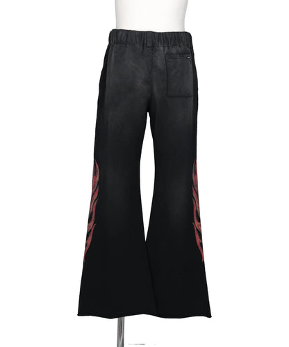 “CRAYON FLAME” DISTRESSED BOOTCUTSWEAT PANTS