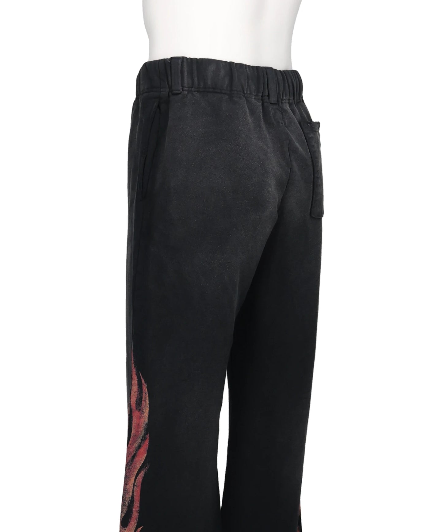 “CRAYON FLAME” DISTRESSED BOOTCUTSWEAT PANTS