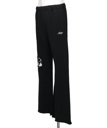 "GIRL PATCH" BOOTCUT SWEAT PANTS T/C