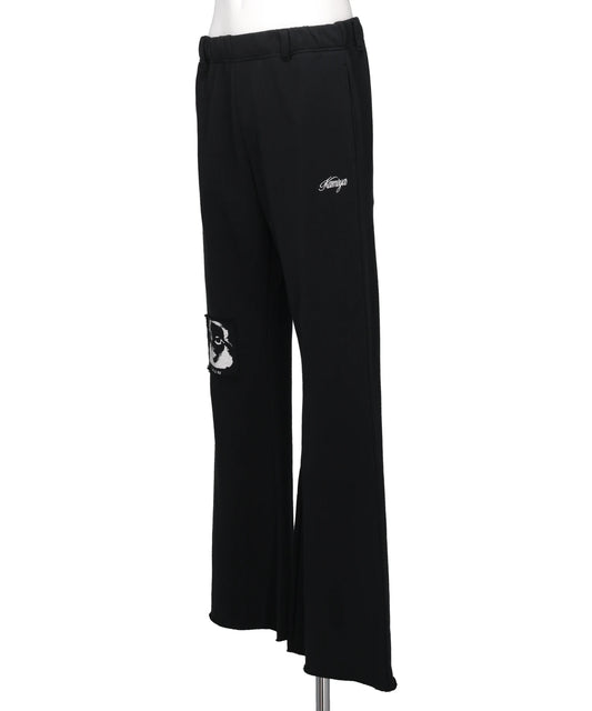 "GIRL PATCH" BOOTCUT SWEAT PANTS T/C