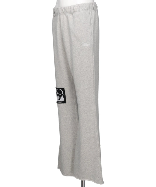 "GIRL PATCH" BOOTCUT SWEAT PANTS T/C