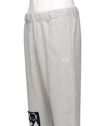 "GIRL PATCH" BOOTCUT SWEAT PANTS T/C