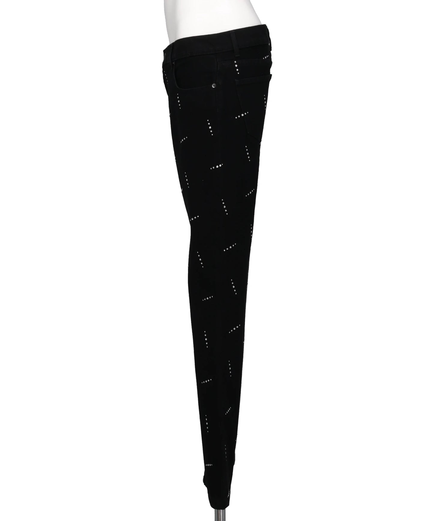 CRYSTAL EMBELLISHED FIVE POCKETFLARE TROUSERS