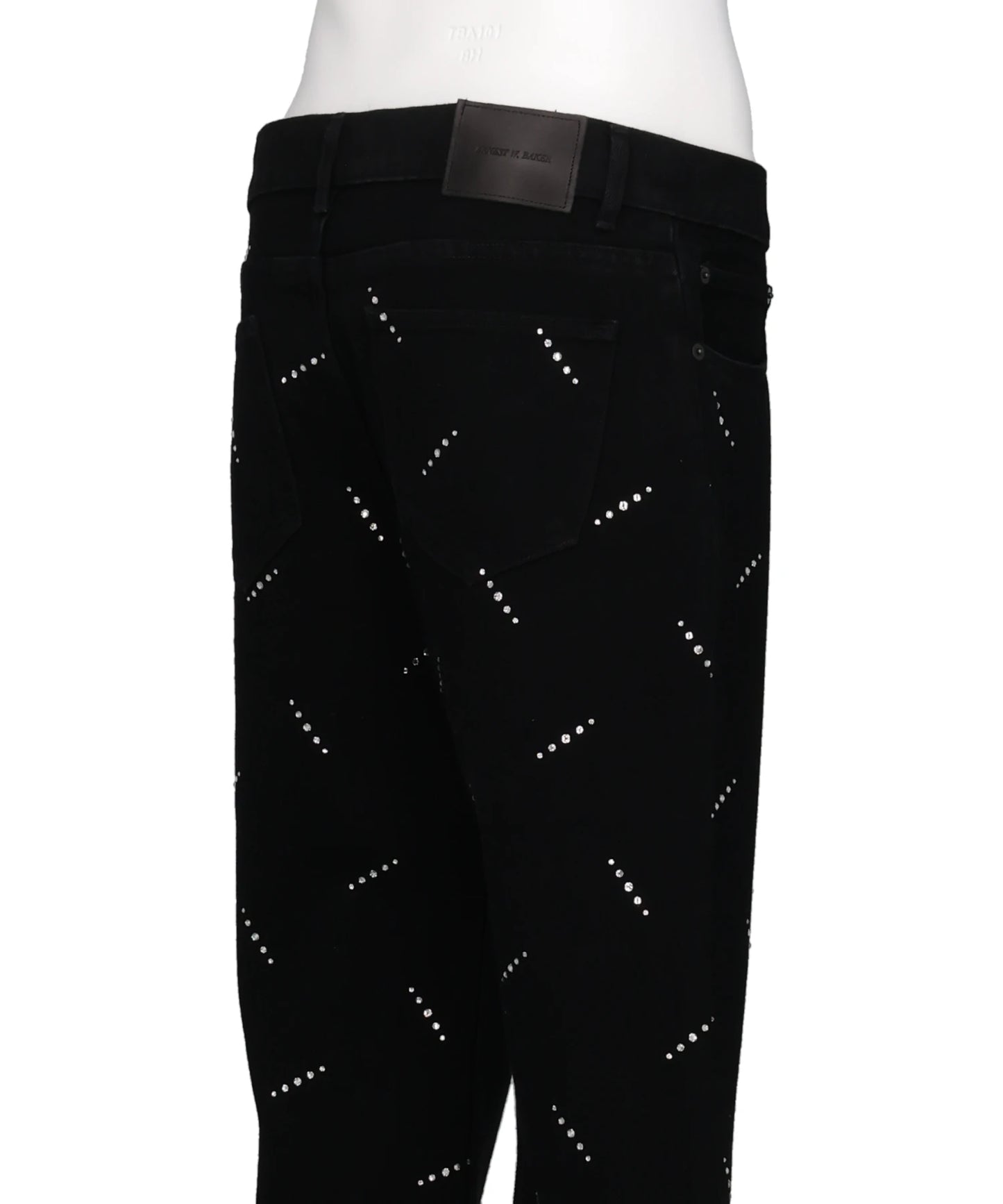 CRYSTAL EMBELLISHED FIVE POCKETFLARE TROUSERS