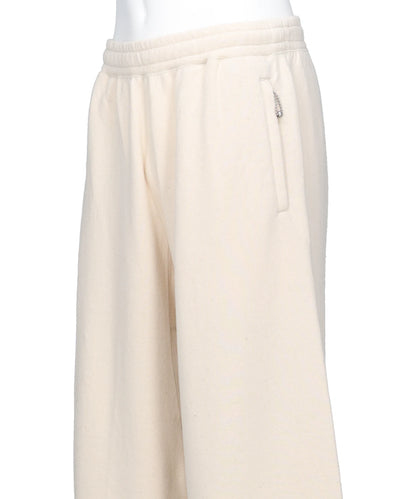 SILK-COTTON WIDE SWEATER PANTS