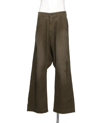 KAMIYA(カミヤ) 2026AW REPAIRED CORDUROY SAROUEL PANTS　G17PT043