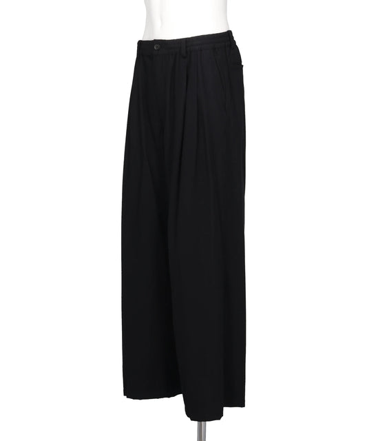 RAYON POLYESTER BRUSHED TWILL2PLEATED EASY TROUSERS