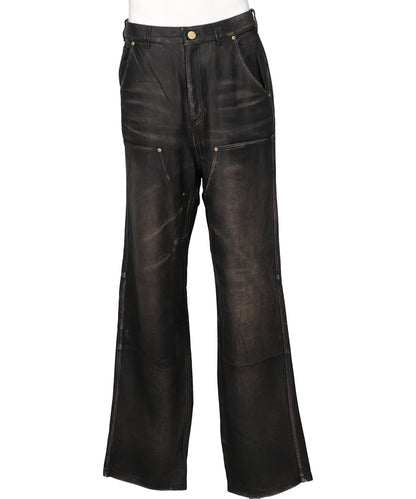 KAMIYA(カミヤ) 2026AW DISTRESSED LEATHER PAINTER PANTS G17PT016