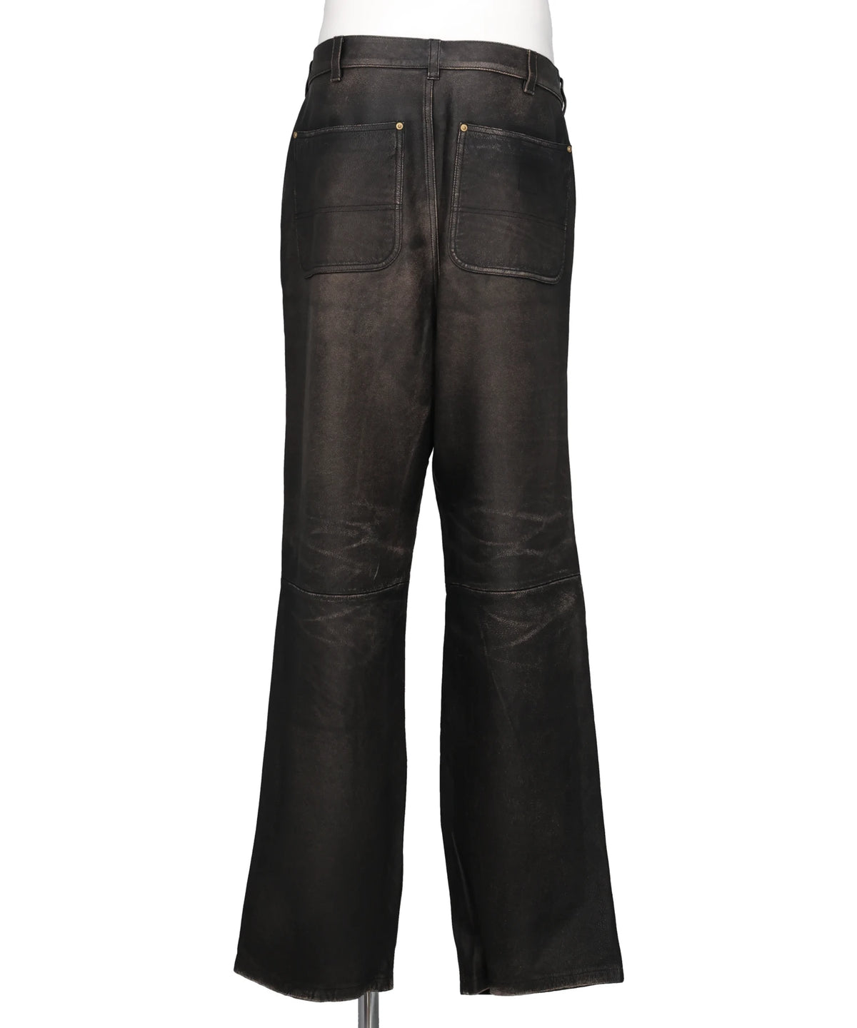 DISTRESSED LEATHER PAINTER PANTS