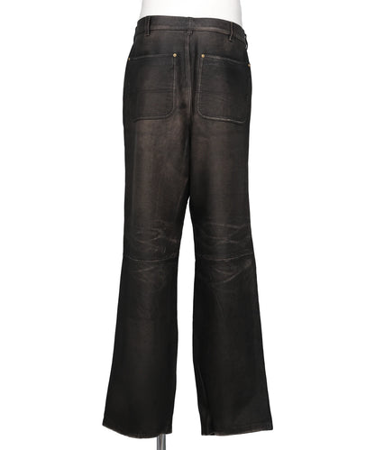 DISTRESSED LEATHER PAINTER PANTS