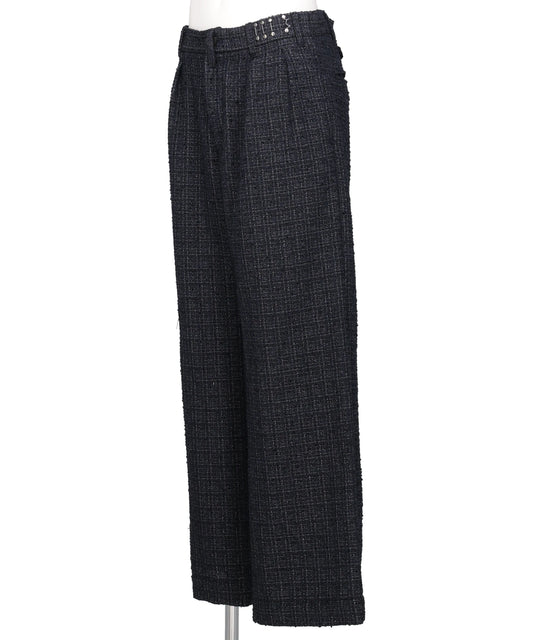 ADJUSTER TWEED WIDE SLACKS