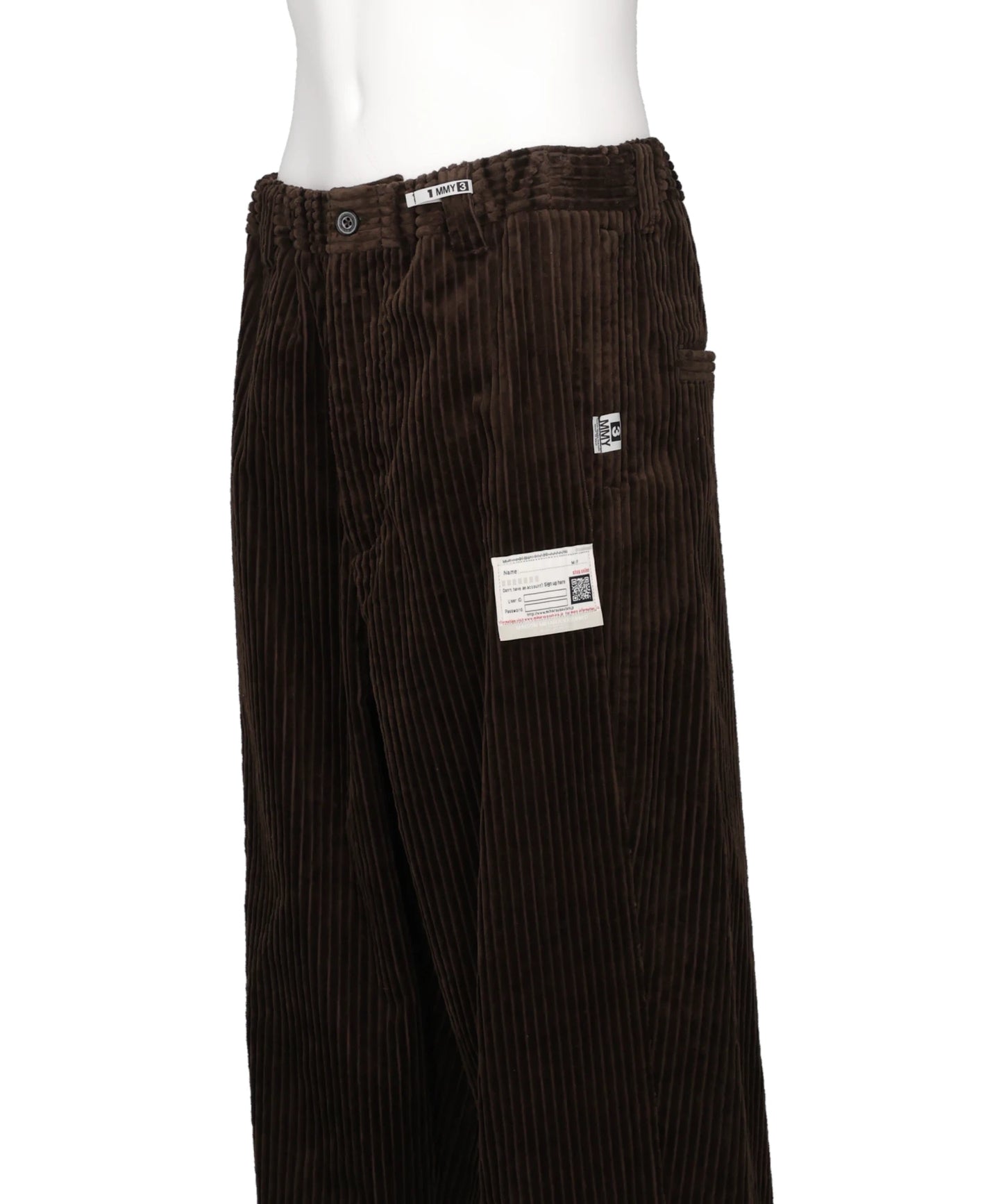FOLDED CORDUROY SLACKS