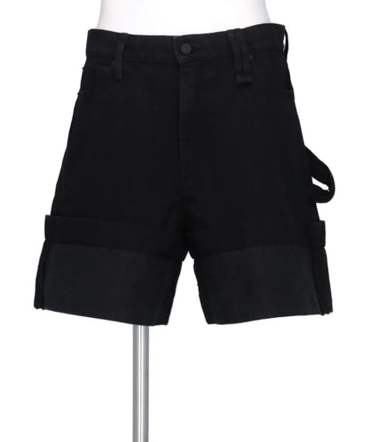 WIDE LEG PUDDLE DENIM SHORTS