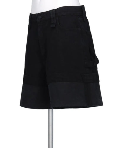 WIDE LEG PUDDLE DENIM SHORTS