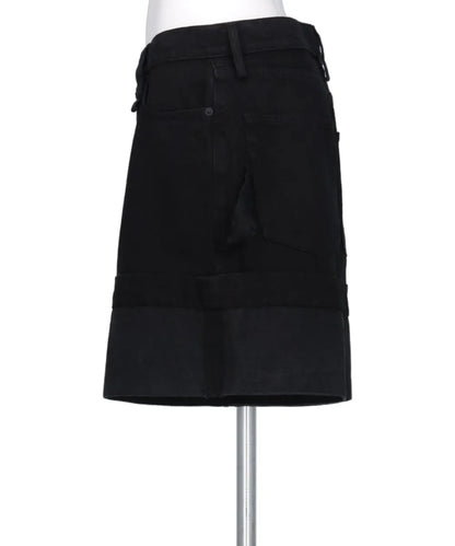 WIDE LEG PUDDLE DENIM SHORTS