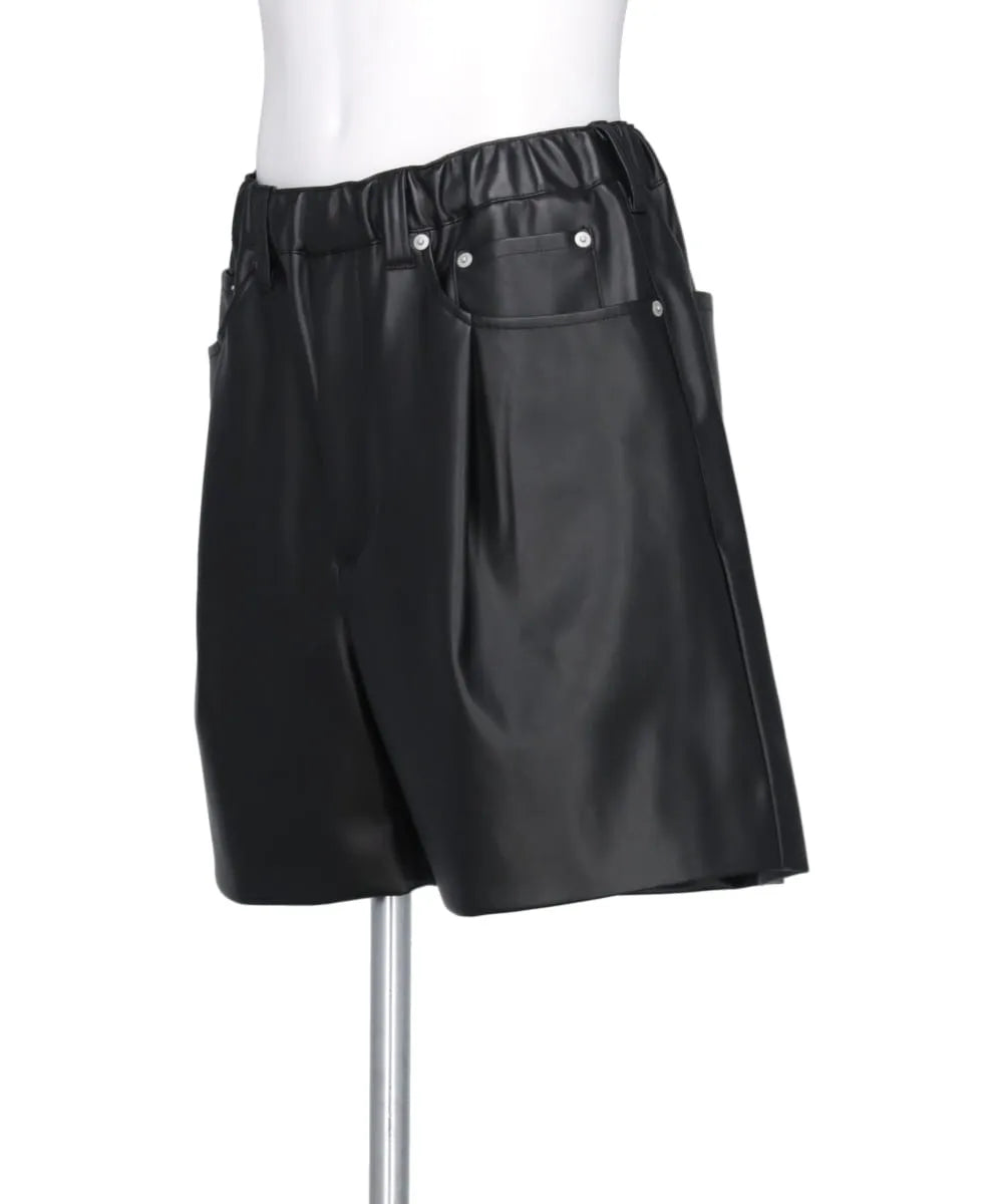 FAKE LEATHER SHORTS