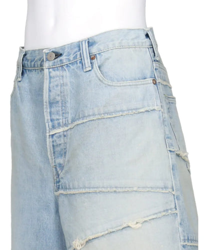 SWITCHING DENIM WIDE BERMUDA PANTS FULL COUNT ・E~ KAMIYA