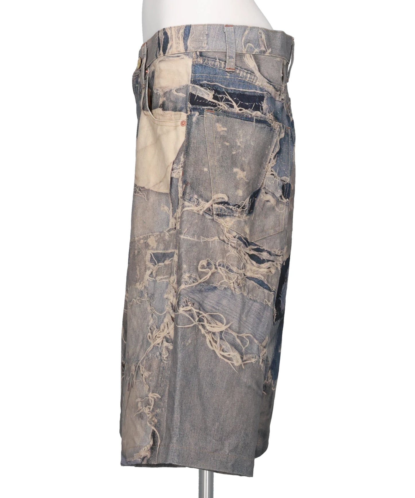 TROMPE-L'OEIL PRINT BERMUDA SHORTS