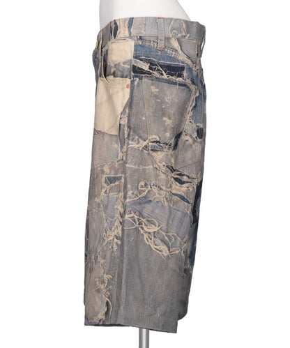 TROMPE-L'OEIL PRINT BERMUDA SHORTS