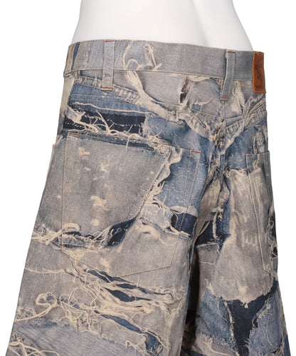 TROMPE-L'OEIL PRINT BERMUDA SHORTS