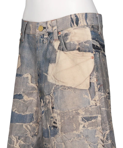 TROMPE-L'OEIL PRINT BERMUDA SHORTS