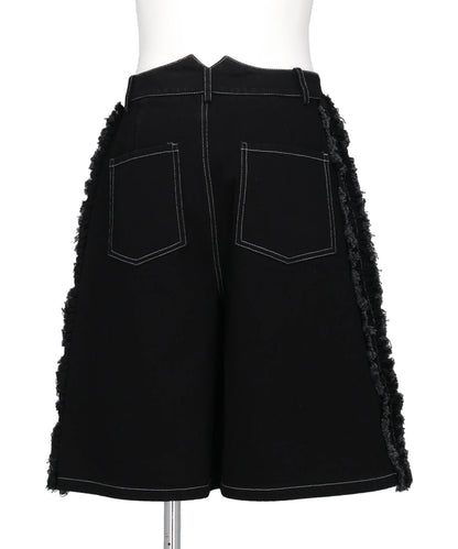 DENIM RUFFLE SHORTS