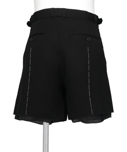 DOUBLE-KNEE LAYERED HALF SLACKS