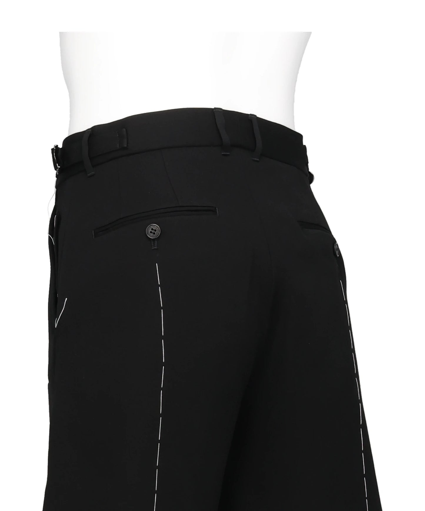 DOUBLE-KNEE LAYERED HALF SLACKS