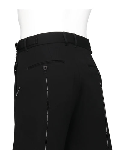 DOUBLE-KNEE LAYERED HALF SLACKS