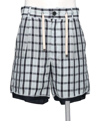 "LENO WEAVE" PAINTER HALF PANTS