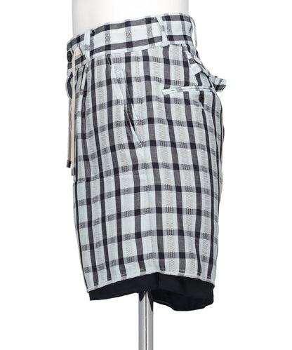 "LENO WEAVE" PAINTER HALF PANTS