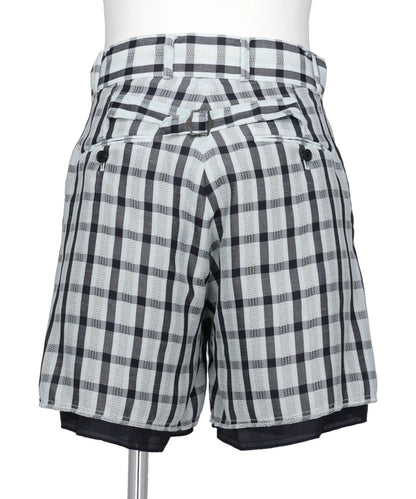 "LENO WEAVE" PAINTER HALF PANTS