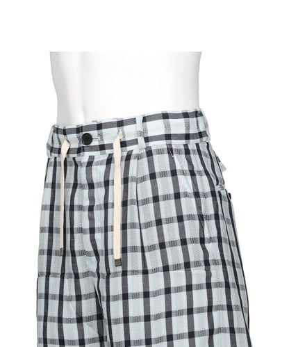 "LENO WEAVE" PAINTER HALF PANTS