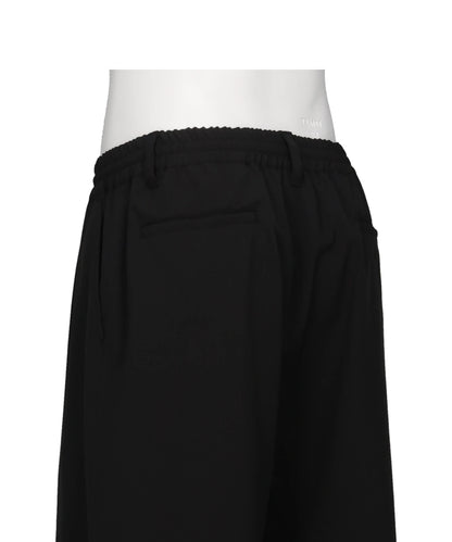 WOOL WASHER TROPICAL 2PLEATED EASY SHORTS