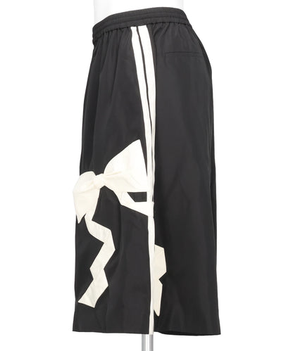 RIBBON DETAIL SIDE LINE WIDE SHORTS