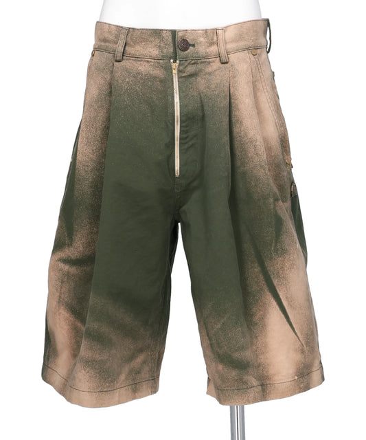 LES SIX(レシス) 2026SS DYED FRONT ZIP SHORTS FYRTVA-10SHT-FROZ