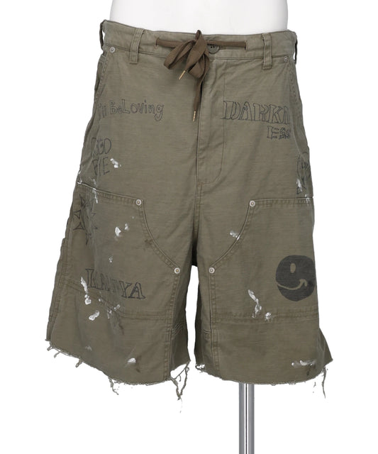 KAMIYA(カミヤ) 2026SS GRAFFITI PAINTER SHORTS G16HP024