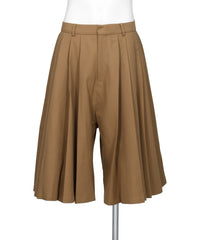 GABARDINE IRREGULAR PLEATED SHORTS
