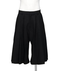 GABARDINE IRREGULAR PLEATED SHORTS