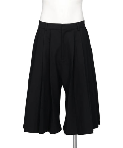GABARDINE IRREGULAR PLEATED SHORTS