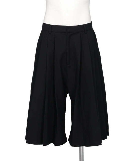 GABARDINE IRREGULAR PLEATED SHORTS