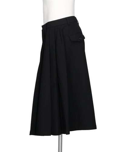 GABARDINE IRREGULAR PLEATED SHORTS