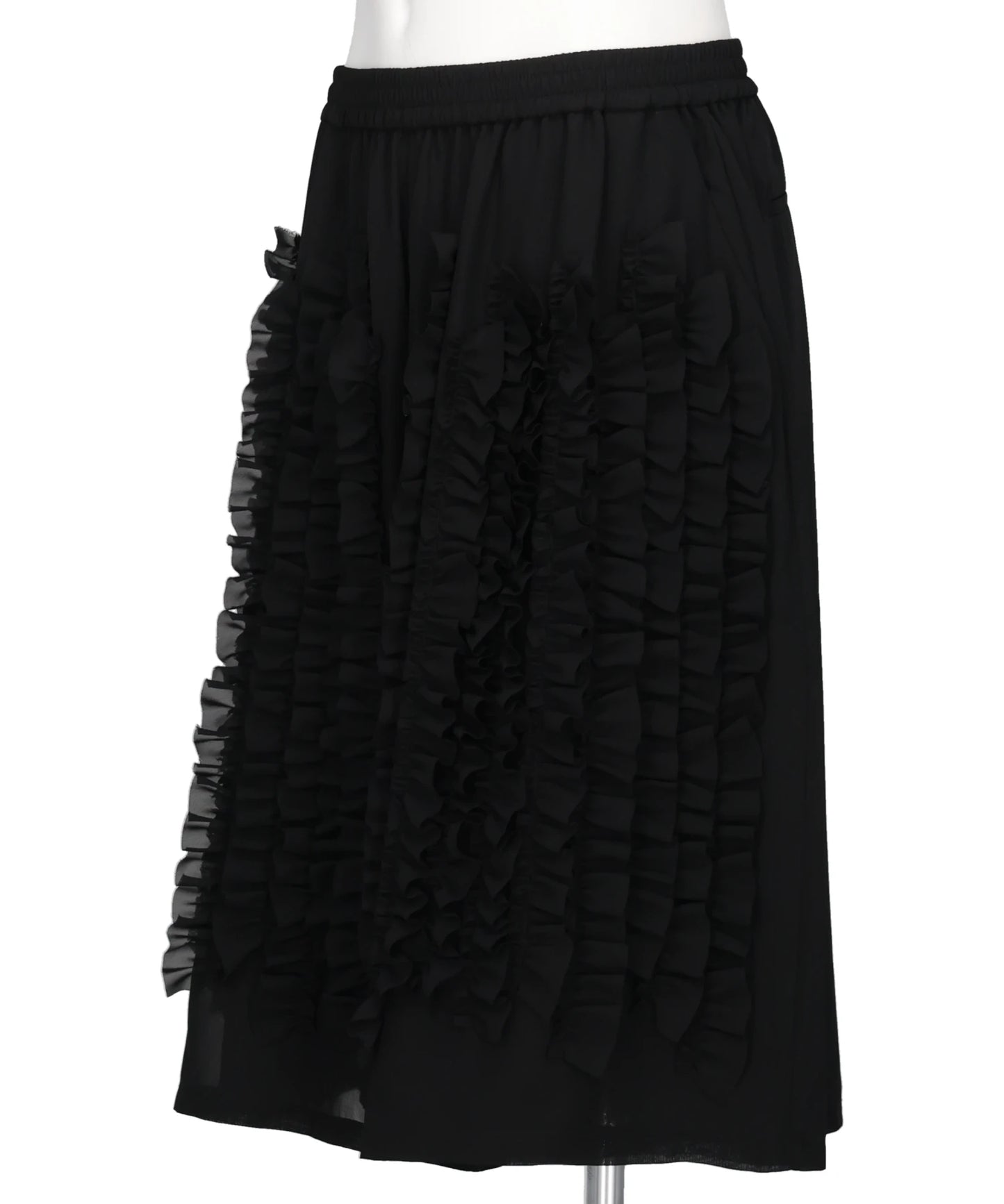 RUFFLE CHIFFON WIDE SHORTS