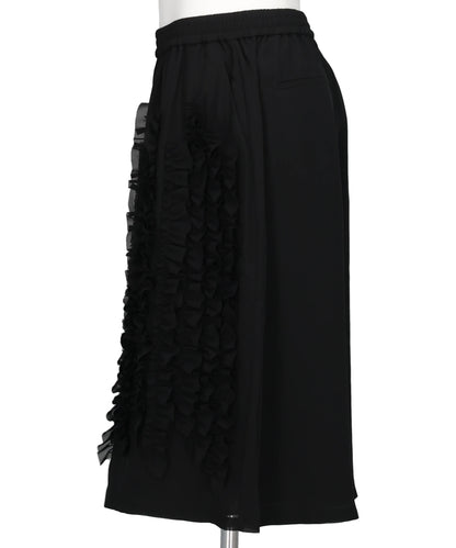 RUFFLE CHIFFON WIDE SHORTS