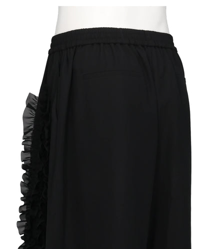 RUFFLE CHIFFON WIDE SHORTS
