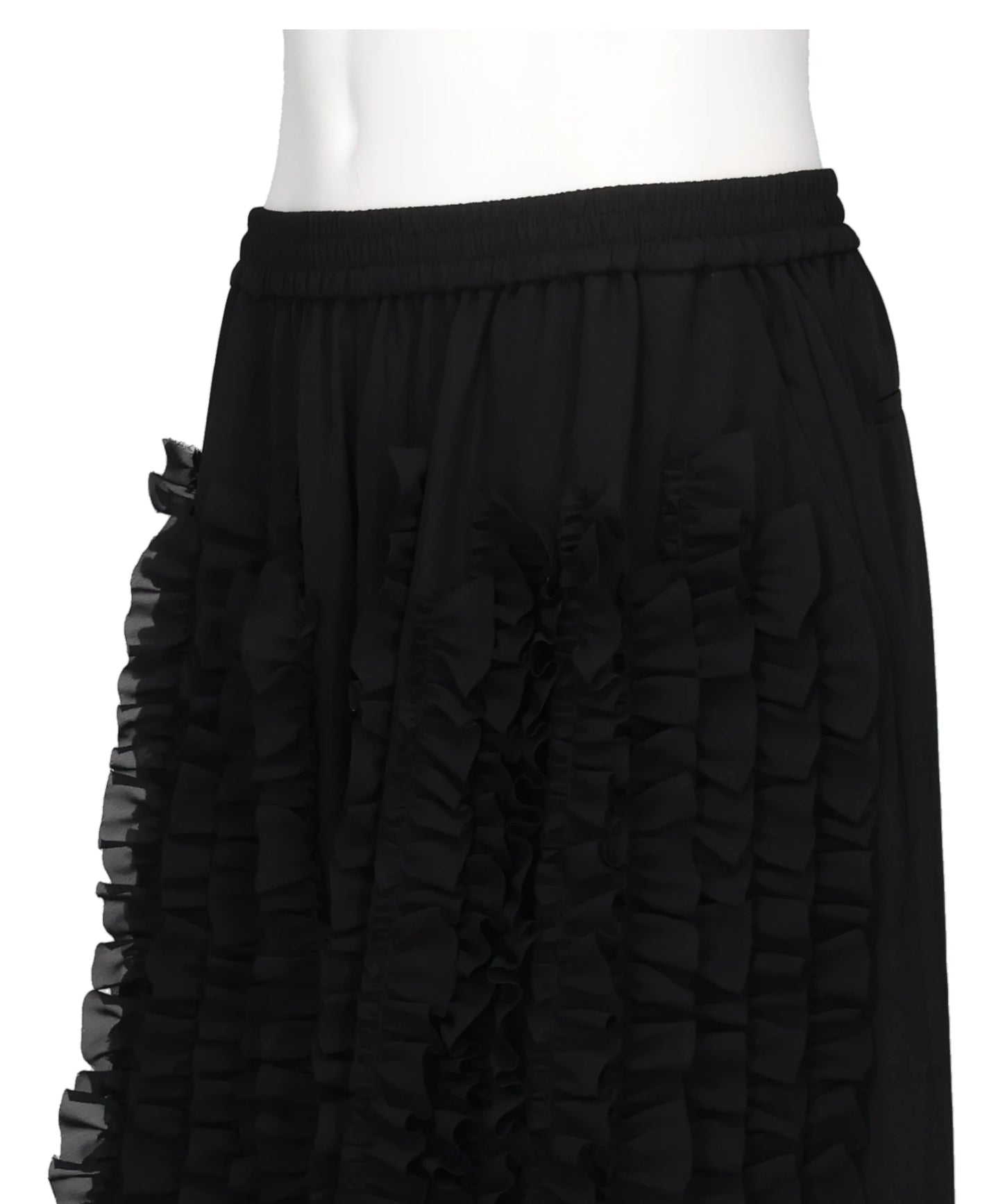 RUFFLE CHIFFON WIDE SHORTS