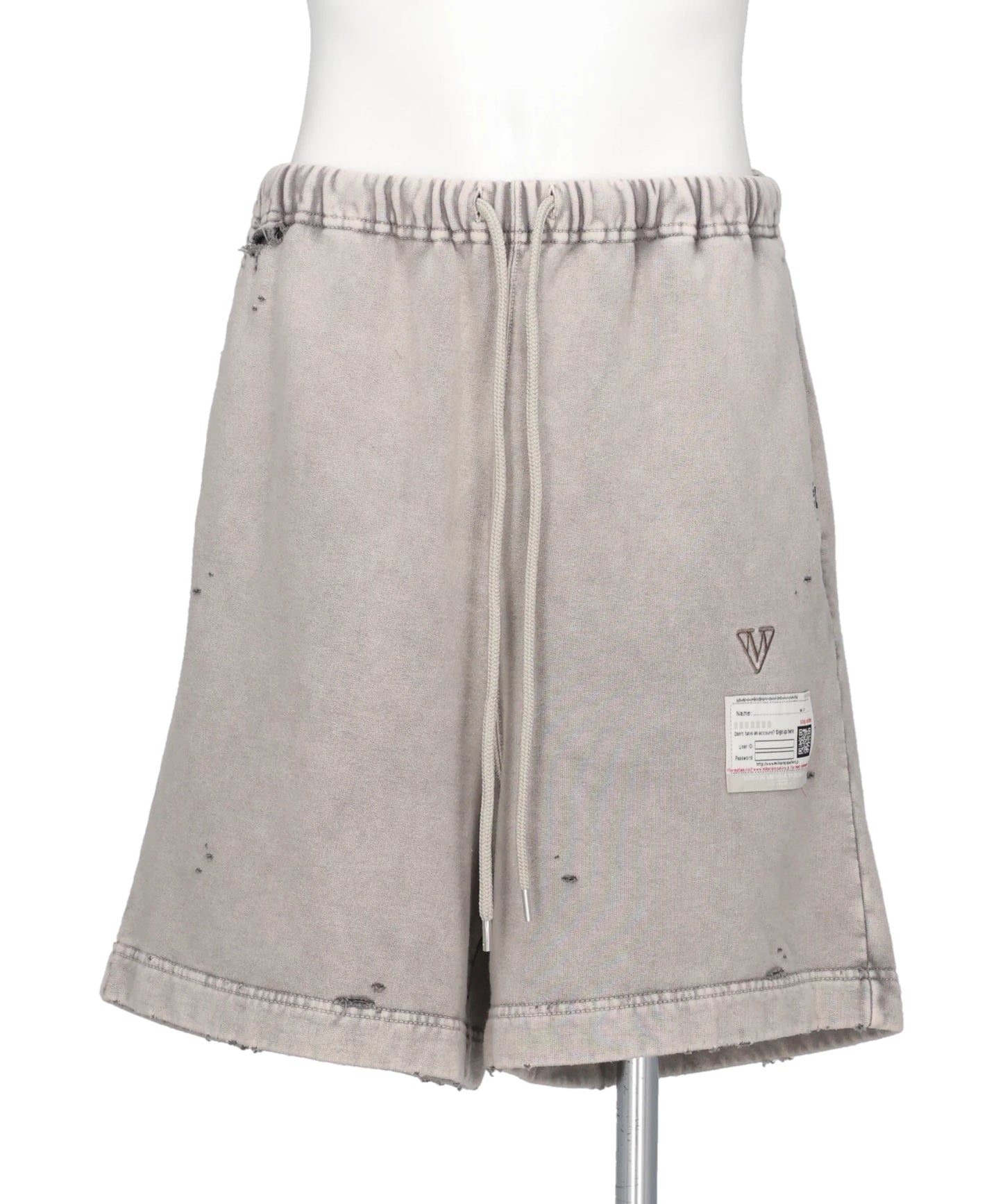 Maison MIHARA YASUHIRO(メゾンミハラヤスヒロ) 2026AW BLEACHED SWEAT SHORTS A17SP544
