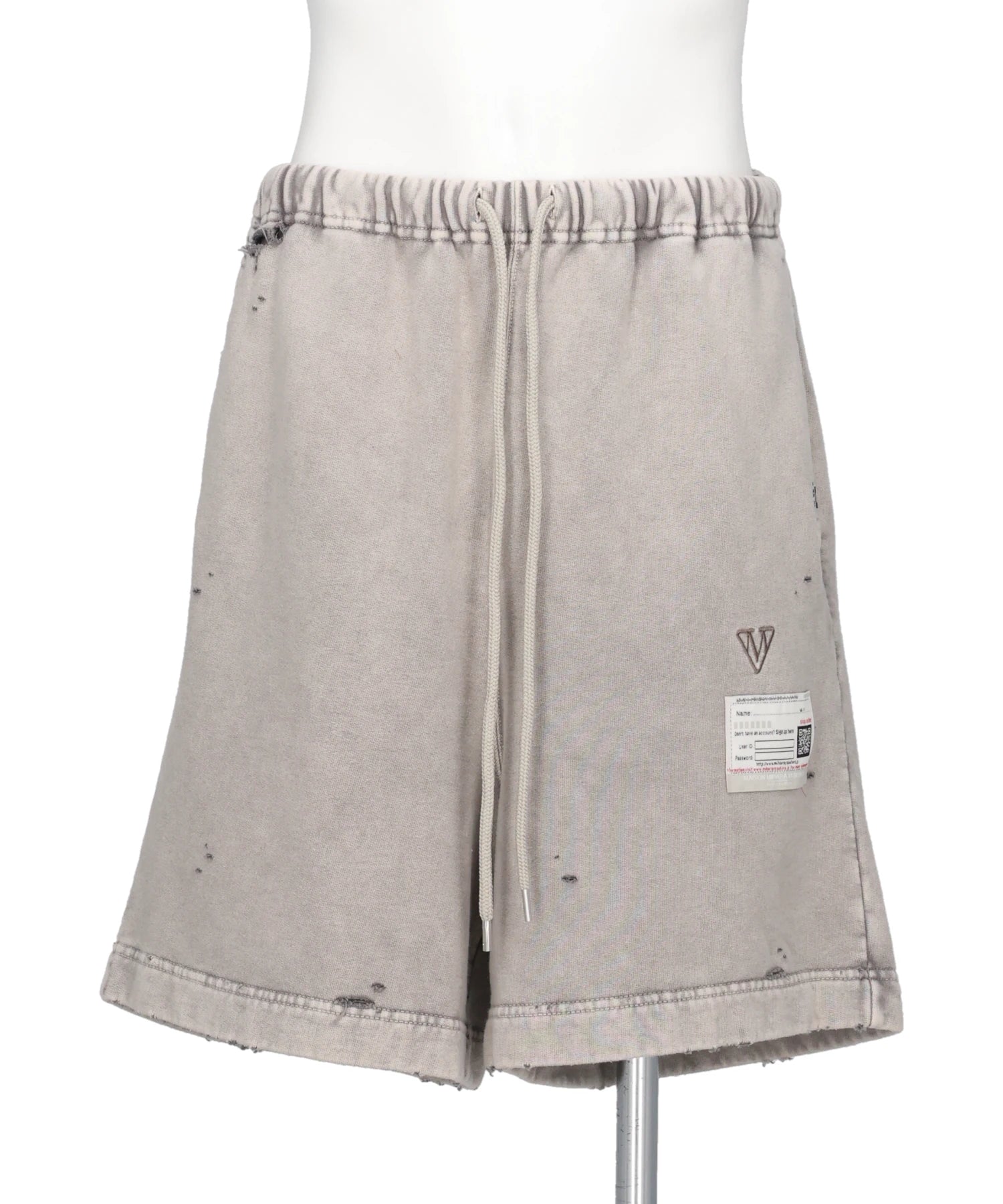 Maison MIHARA YASUHIRO(メゾンミハラヤスヒロ) 2026AW BLEACHED SWEAT SHORTS A17SP544