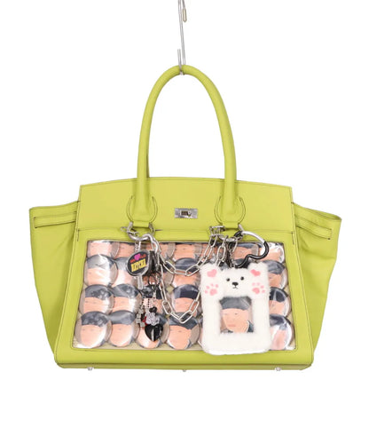 BREW-DYED LEATHER "ITA" BAG - GREEN TEE