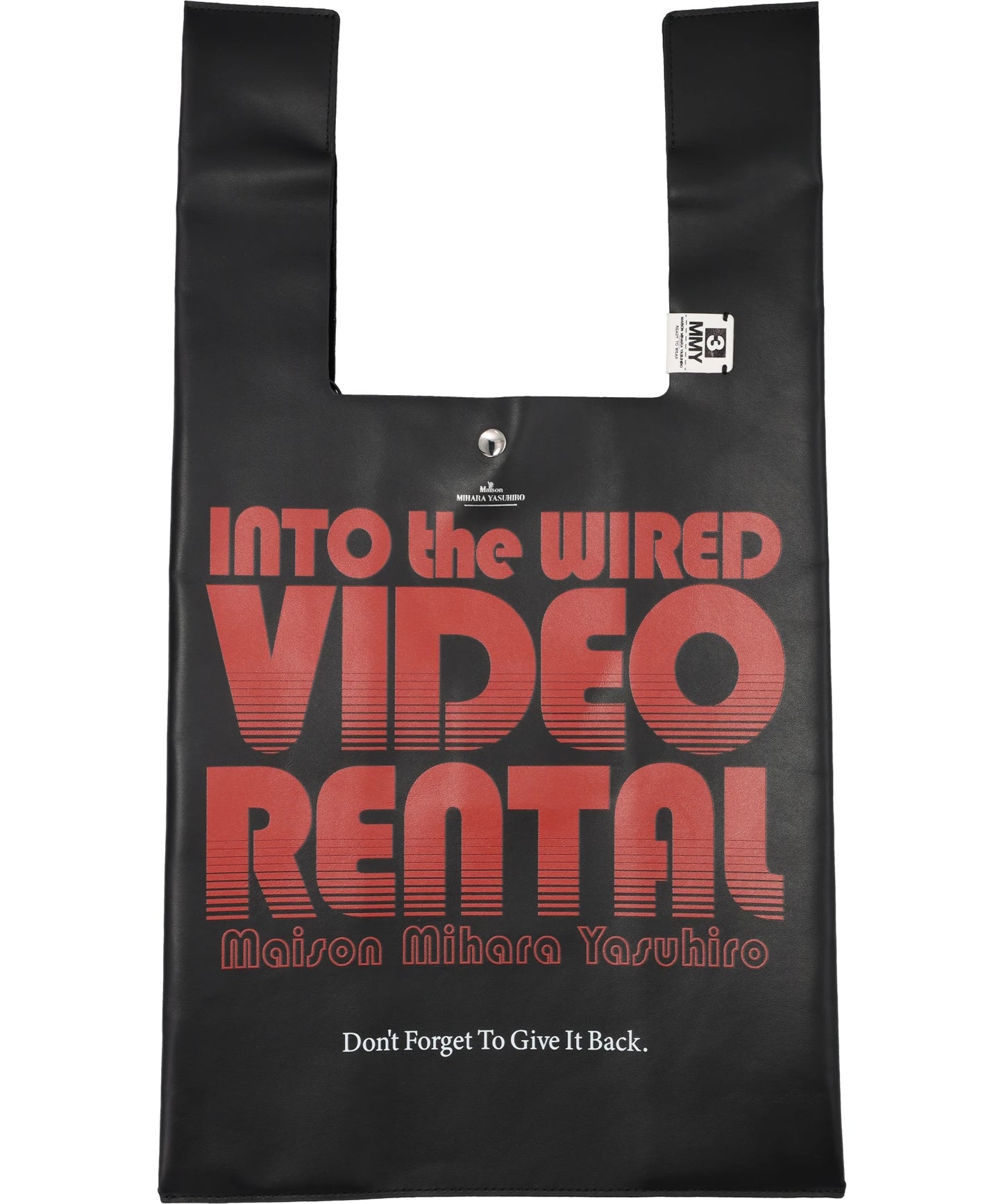 VIDEO RENTAL PRINT LEATHER SHOPPING BAG